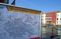 Venice waterborne routs info board