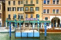 Venitian boat taxi stop