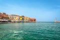 Venitian habor of Chania in Crete Greece Royalty Free Stock Photo