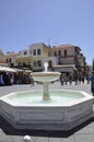 Chania, september 1st:Venizelou square Water Fountain from Chania in Crete Island of Greece