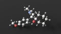 venlafaxine molecule, molecular structure, serotonin-norepinephrine reuptake inhibitors, ball and stick 3d model, structural