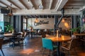 Venlo, Limburg, The Netherlands - Interior design of a traditional cafe in the village center