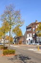 Venlo, Limburg, Netherlands - October 13, 2018: Empty street and road with no people in the historical center of the Dutch city.