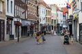 Venlo, Limburg, The Netherlands - People walking through the shopping streets in old town