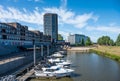 Venlo, Limburg, The Netherlands - Pleasure harbor at the banks of the river Maas