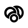 Venn diagram icon vector sign and symbol isolated on white background, Venn diagram logo concept Royalty Free Stock Photo