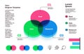 Venn diagram infographic chart template modern style
