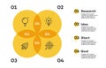 Venn diagram infographic chart template modern style