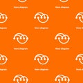 Venn diagramm pattern vector orange