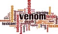 Venom word cloud Royalty Free Stock Photo