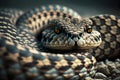 A venomous coiled rattlesnake (Generative AI)