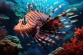 Venomous Ocean lionfish. Generate Ai