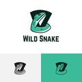 Venomous Poisonous Snake Serpent Dangerous Wild Animal Logo 03