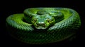 Venomous snake on a black background Royalty Free Stock Photo