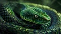 Venomous snake on a black background Royalty Free Stock Photo
