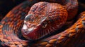 Venomous snake on a black background Royalty Free Stock Photo