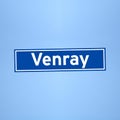 Venray place name sign in the Netherlands Royalty Free Stock Photo