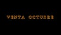 Venta octubre fire text effect black background