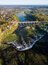 Venta Rapid waterfall, the widest waterfall in Europe and long brick bridge.