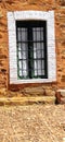 Ventana en fachada de piedra// Windows Royalty Free Stock Photo