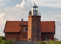 Vente Cape lighthouse, ornithological station in Lithuania Royalty Free Stock Photo