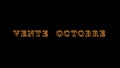 Vente octobre fire text effect black background