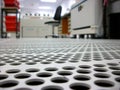 Ventilated floor in a clean room Royalty Free Stock Photo