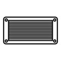 Ventilation duct icon, outline style