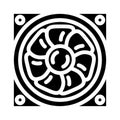 ventilation fan glyph icon vector illustration Royalty Free Stock Photo