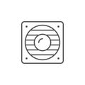 Ventilation fan line outline icon Royalty Free Stock Photo
