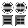 Ventilation grille black symbol Royalty Free Stock Photo