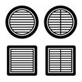 Ventilation grille black symbol Royalty Free Stock Photo