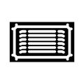 ventilation grille glyph icon vector illustration