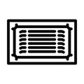 ventilation grille line icon vector illustration