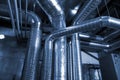 Ventilation pipes of an air condition Royalty Free Stock Photo