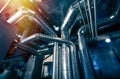 Ventilation pipes of an air condition Royalty Free Stock Photo