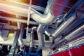 Ventilation pipes ducts of industrial air condition Royalty Free Stock Photo
