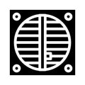 Ventilation repair glyph icon vector illustration isolated