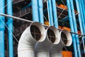 Ventilation shafts of Centre Georges Pompidou Royalty Free Stock Photo