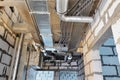 Ventilation system and electrical cables in a building under construction