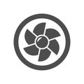 Ventilation system fan glyph icon Royalty Free Stock Photo