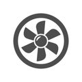 Ventilation system fan glyph icon Royalty Free Stock Photo