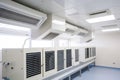 ventilation system in laboratory, with controlled air flow and hepa filter