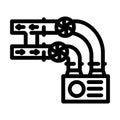 ventilation system line icon vector illustration