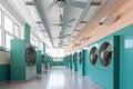 ventilation system with multiple fans and filters, providing clean and fresh air in a school