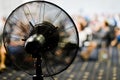 Ventilator in details, fan blower in action