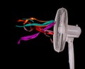 Ventilator fan with ribbons - airflow, movement