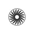 Ventilator symbol icon isolated. Ventilation sign. Flat design