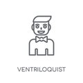 Ventriloquist linear icon. Modern outline Ventriloquist logo con Royalty Free Stock Photo