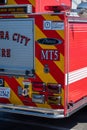 A Ventura City Fire Department title on fire department engines and trucks.